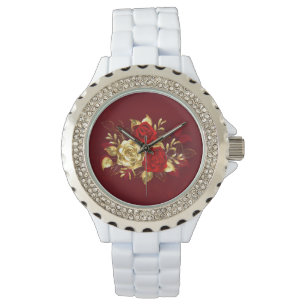 Drie juwelen Rozen Horloge