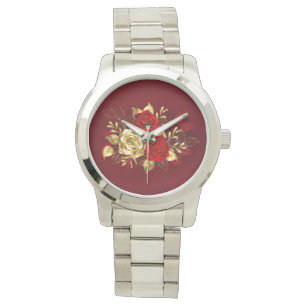Drie juwelen Rozen Horloge
