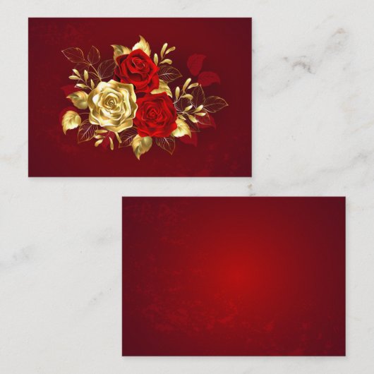 Drie juwelen Rozen Informatiekaartje (Voorkant / Achterkant)