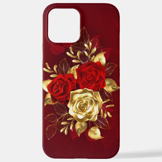 Drie juwelen Rozen iPhone Hoesje (Achterkant)