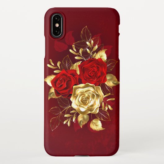 Drie juwelen Rozen iPhone Hoesje (Achterkant)