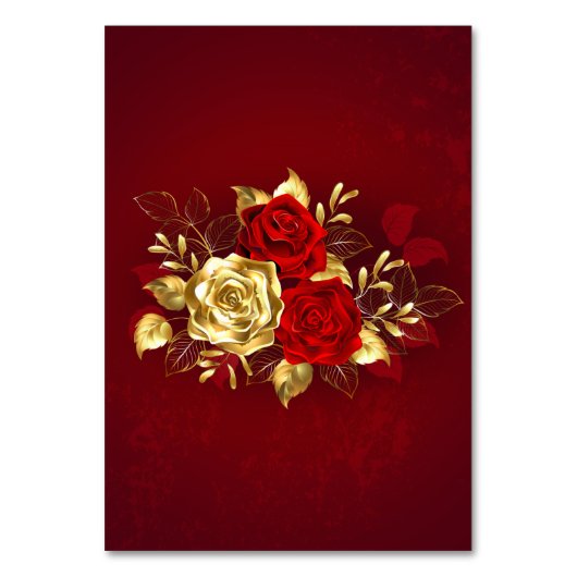 Drie juwelen Rozen Kaart (Voorkant)