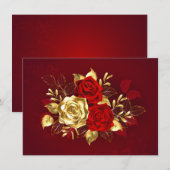 Drie juwelen Rozen Kaart (Voorkant / Achterkant)