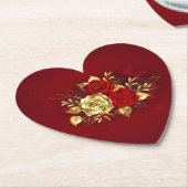 Drie juwelen Rozen Kartonnen Onderzetters (Gekanteld)