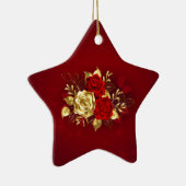 Drie juwelen Rozen Keramisch Ornament (Rechts)