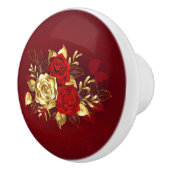 Drie juwelen Rozen Keramische Knop (Rechts)