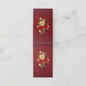 Drie juwelen Rozen Klantenkaartje (Buitenkant ongevouwen)