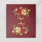 Drie juwelen Rozen Klantenkaartje (Buitenkant ongevouwen)