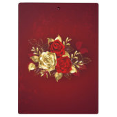 Drie juwelen Rozen Klembord (Achterkant)