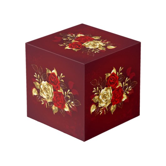 Drie juwelen Rozen Kubus (Achter hoekig)