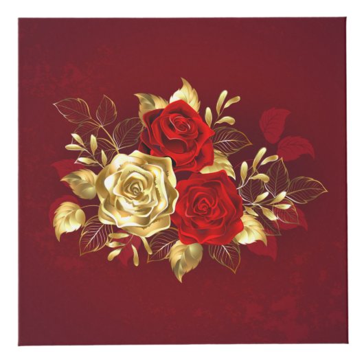 Drie juwelen Rozen Kubus (Voorkant)