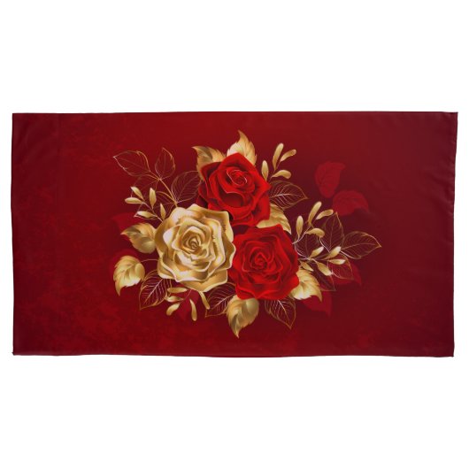 Drie juwelen Rozen Kussensloop (Voorkant)