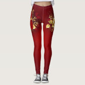 Drie juwelen Rozen Leggings (Voorkant)