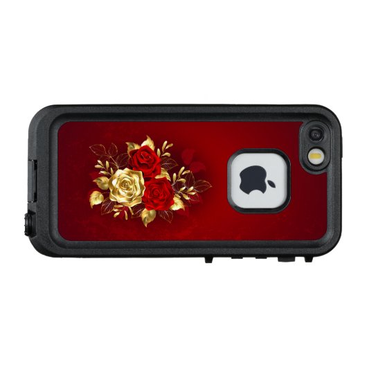 Drie juwelen Rozen LifeProof iPhone Hoesje (Achterkant (horizontaal))