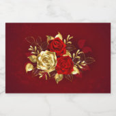 Drie juwelen Rozen Likeurfles Etiket (Enkel label)