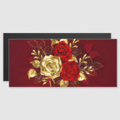 Drie juwelen Rozen Magnetische Uitnodiging (Voorkant / Achterkant)