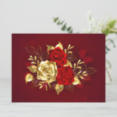 Drie juwelen Rozen Menu (Staand voorkant)