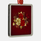 Drie juwelen Rozen Metalen Ornament (Rechts)