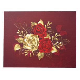 Drie juwelen Rozen Notitieblok