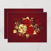 Drie juwelen Rozen Notitiekaartje (Voorkant / Achterkant)