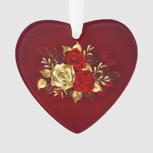 Drie juwelen Rozen Ornament (voorkant)