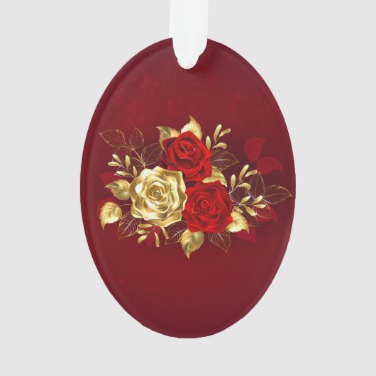 Drie juwelen Rozen Ornament (achterkant)