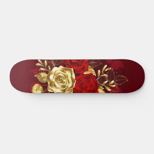 Drie juwelen Rozen Persoonlijk Skateboard (Horizontaal)