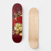 Drie juwelen Rozen Persoonlijk Skateboard (Voorkant)