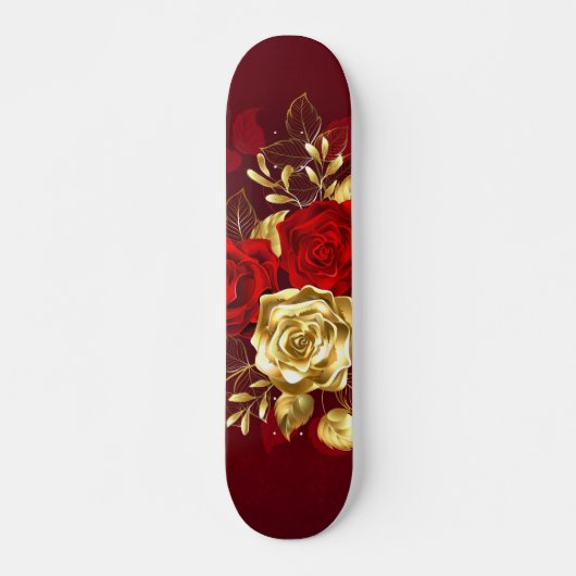 Drie juwelen Rozen Persoonlijk Skateboard (Voorkant)