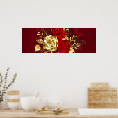 Drie juwelen Rozen Poster (Keuken)