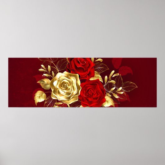 Drie juwelen Rozen Poster (Voorkant)