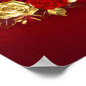 Drie juwelen Rozen Poster (Hoek)