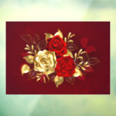 Drie juwelen Rozen Raamsticker (Vel 3)