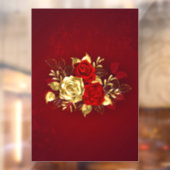 Drie juwelen Rozen Raamsticker (Vel 2)