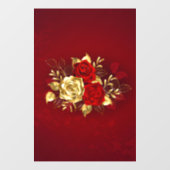 Drie juwelen Rozen Raamsticker (Vel)