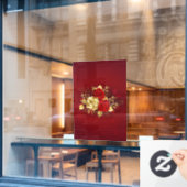 Drie juwelen Rozen Raamsticker (Cafe Raam)