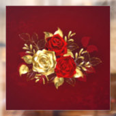 Drie juwelen Rozen Raamsticker (Vel 2)