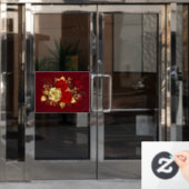 Drie juwelen Rozen Raamsticker (Kantoordeur)