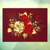 Drie juwelen Rozen Raamsticker (Vel 3)