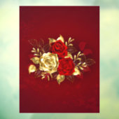 Drie juwelen Rozen Raamsticker (Vel 3)