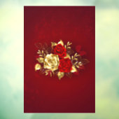 Drie juwelen Rozen Raamsticker (Vel 3)