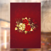 Drie juwelen Rozen Raamsticker (Vel 2)