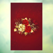 Drie juwelen Rozen Raamsticker (Vel 3)