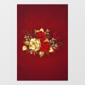 Drie juwelen Rozen Raamsticker (Vel)