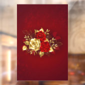 Drie juwelen Rozen Raamsticker (Vel 2)