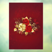 Drie juwelen Rozen Raamsticker (Vel 3)