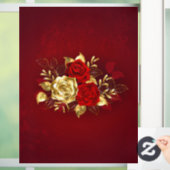 Drie juwelen Rozen Raamsticker (Huis)