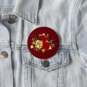 Drie juwelen Rozen Ronde Button 7,6 Cm (In situ)