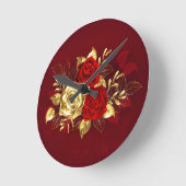 Drie juwelen Rozen Ronde Klok (Hoek)