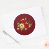 Drie juwelen Rozen Ronde Sticker (Envelop)